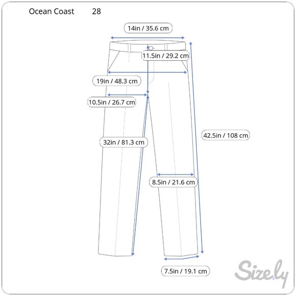 Ocean Coast Olive Green Men's Casual Straight-Leg Pants Size 28 NWT $49.50 - Picture 2 of 5